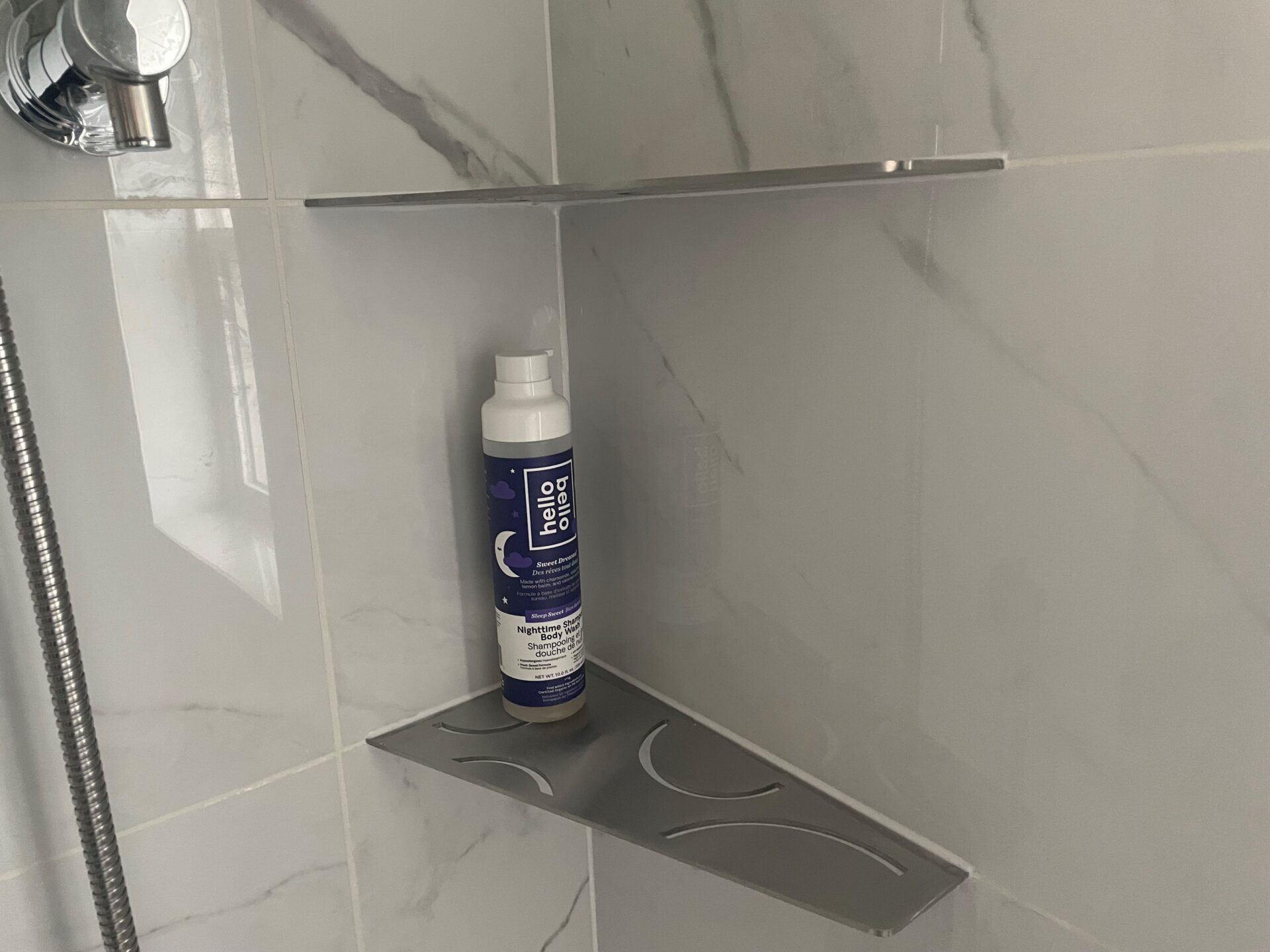 Shelf in Bathroom to arrange shower related things