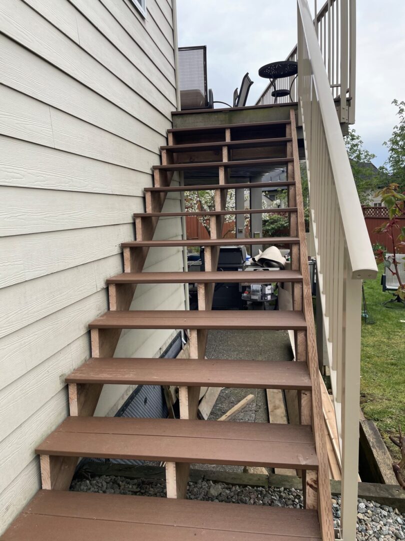 staircase on the side of a house