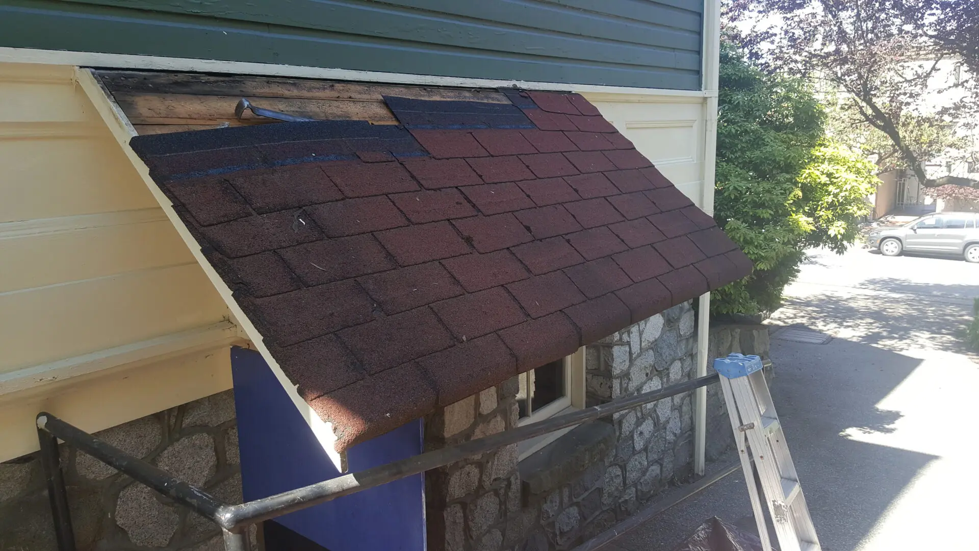 Old roof lean to repair needed
