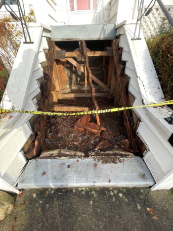 demolished set of stairs